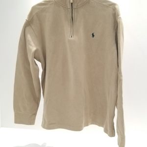 Cotton long sleeve zippered sweater